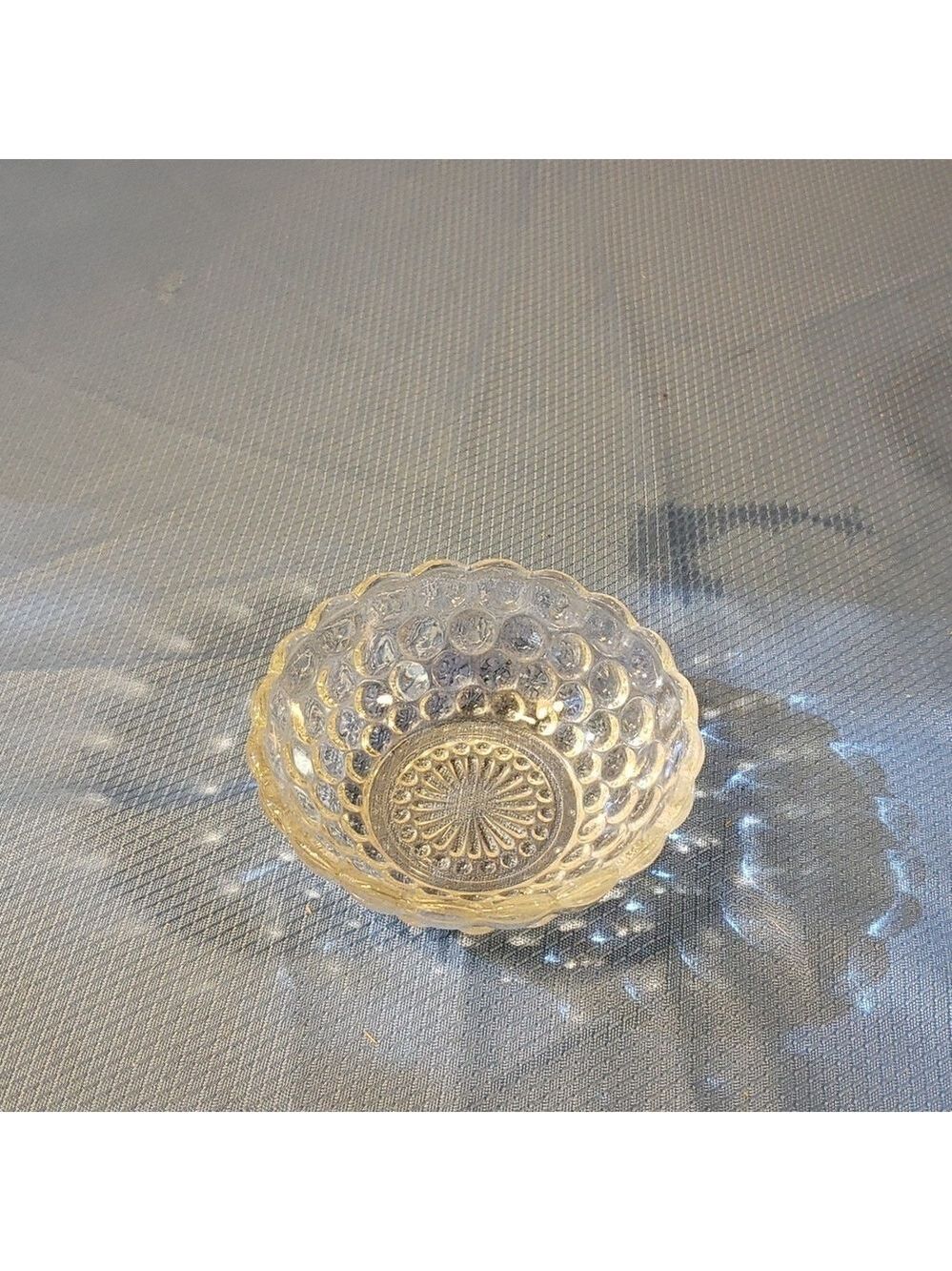Bubble Pattern Depression Glass Small Serving Bowl